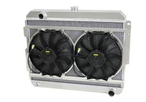 Wizard Cooling - 1966-1969 26" (S/B) Mopar Applications Aluminum Radiator (W/ Brush Fans) - 1638-103HP