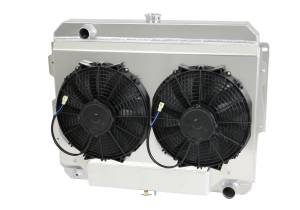 Wizard Cooling - 1966-1969 26" (S/B) Mopar Applications Aluminum Radiator (W/ Brush Fans) - 1638-212HPX