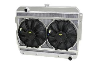 Wizard Cooling - 1966-1969 26" (S/B) Mopar Applications Aluminum Radiator (W/ Brush Fans) - 1638-213HP