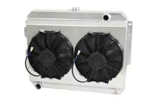 Wizard Cooling - 1966-1969 26" (B/B) Mopar Applications Aluminum Radiator (W/ Brush Fans) - 1640-102HP