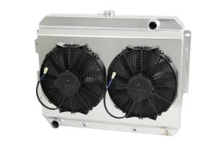 Wizard Cooling - 1966-1969 26" (B/B) Mopar Applications Aluminum Radiator (W/ Brush Fans) - 1640-112HP