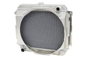 Wizard Cooling - 1970-1973 22" Mopar Applications (Passenger Side Inlet) Aluminum Radiator (W/ Mechanical Fan Shroud) - 1646-105