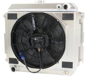 Wizard Cooling - 1970-1973 22" Mopar Applications Aluminum Radiator (W/ BRUSHLESS Fan & Shroud) - 1646-208BL