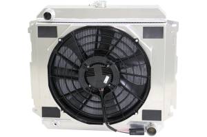 Wizard Cooling - 1966-1969 22" Core (V8) Mopar Applications Aluminum Radiator & Brushless Fan - 1650-108BL