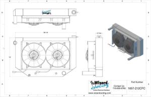 Wizard Cooling Inc - 1955-1957 CHEVROLET Bel-Air (SB/ BB, Cross Flow w/ Standard Brush Fan) - 1657-212CFC - Image 2