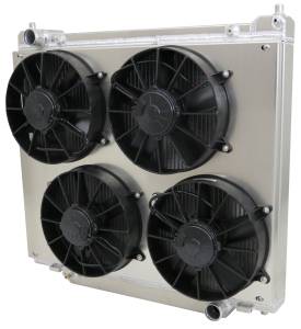 Wizard Cooling - 1995-1997 Ford F-Series & 97-12 E-Series Aluminum Radiator (w/ 4-11" Fan and Shroud) - 1995-109PD