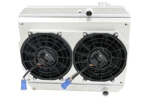 1965 Oldsmobile Cutlass /442 Aluminum Radiator (17.5" Core w/out Factory AC, LS Motor) With Brushless Fans - 25180-102LSBL