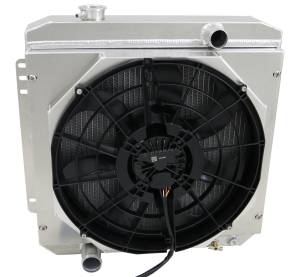 1962-1968 Ford Fairlane & 1966-70 Falcon Aluminum Radiator W/ Brushless Fan Shroud - 260-208BL300