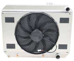 Wizard Cooling - 1964-65 Pontiac GTO, Lemans, Tempest (15.5" core, Passenger Side Fillerneck)  w/ Standard Brush Fan - 27102-108HP