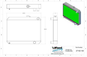 Wizard Cooling Inc - Wizard Cooling - 1964-65 Pontiac GTO, Lemans, Tempest (15.5" core, Passenger Side Fillerneck) - 27102-200 - Image 2