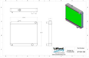 Wizard Cooling Inc - Wizard Cooling - 1964-1966 Pontiac GTO/Lemans/Tempest (17.5" Core) Aluminum Radiator - 27104-210 - Image 3