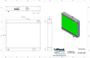 Wizard Cooling Inc - Wizard Cooling - 1964-1965 Pontiac GTO/Lemans/Tempest (17.5" Core) Aluminum Radiator - 27105-210 - Image 3
