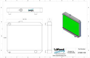 Wizard Cooling Inc - Wizard Cooling - 1966-1967 PONTIAC GTO/Lemans/ Tempest. (17.5" Core) - 27290-210 - Image 2