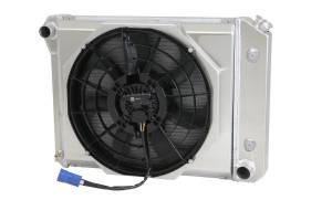 Wizard Cooling - 20.75" Core Various GM Applications Aluminum Radiator (W/ Brushless fan) - 331-218BL