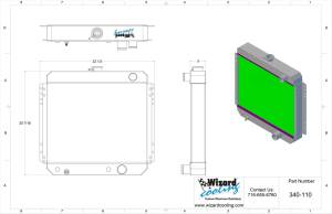 Wizard Cooling Inc - Wizard Cooling - 1967-1969 Ford Mustang & 67-'68 MERCURY Cougar/XR7 (SB V8) Aluminum Radiator - 340-210 - Image 2