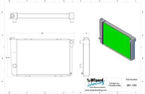 Wizard Cooling Inc - 1969-1971 Ford Galaxie, 1971-1972 Mustang Aluminum Radiator - 381-200 - Image 3