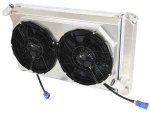 Wizard Cooling - 1973-1976 Chevrolet Corvette Aluminum Radiator w/ BRUSHLESS FAN PACKAGE - 478-102BL