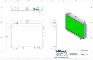 Wizard Cooling Inc - 1973-1976 26" Mopar Applications (504) Aluminum Radiator - 504-210 - Image 2