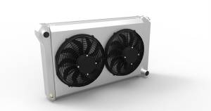 Wizard Cooling - 26.25" Various GM Applications Aluminum Radiator (Standard BRUSH Style Fans) - 562-102LP