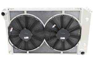 Wizard Cooling - 26.25" Various GM Applications Aluminum Radiator (Standard BRUSH Style Fans) - 562-103LP