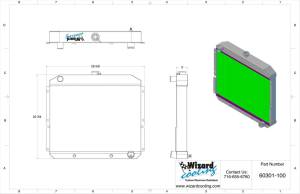 Wizard Cooling Inc - Wizard Cooling - 1957-1959 Studebaker Silverhawk/ Golden Hawk Aluminum Radiator - 60301-210 - Image 2