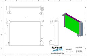 Wizard Cooling Inc - Wizard Cooling - 1966-1968 Chevrolet Corvette B/B Aluminum Radiator - 615-100 - Image 2