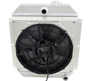 Wizard Cooling - 1947-1954 Chevrolet Trucks Custom Aluminum Radiator With Brushless Fan Shroud - 80080-208BL