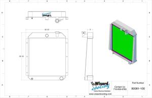 Wizard Cooling Inc - Wizard Cooling - 1955-1959 Chevrolet Trucks (6CLY core support, V8 Engine) - 80081-200 - Image 2