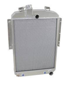 1936 Plymouth Street Rod Aluminum Radiator (Standard BRUSH FAN OPTIONS) - 92002-111HP-PUSHER