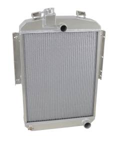 1936 Plymouth Street Rod Aluminum Radiator (Standard BRUSH FAN OPTIONS) - 92002-201HP-PUSHER