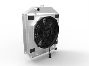 Wizard Cooling - 1942-1952 Ford Trucks with CHEVY V8 Motor Aluminum Radiator (BRUSHLESS Style Fan Options) - 98501-218BL300