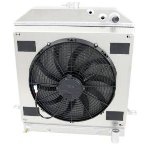 Wizard Cooling Inc - Wizard Cooling - 1940-1941 Ford Truck & 1939-1941 Car Aluminum Radiator (LS Motor) With Single High Performance Fan Shroud - 98517-108LSHP - Image 1