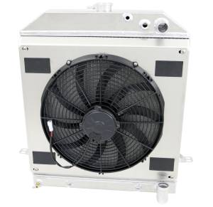 Wizard Cooling - 1940-1941 Ford Truck & 1939-1941 Car Aluminum Radiator (LS Motor) With Single Medium Profile Fan Shroud - 98517-218LSMD