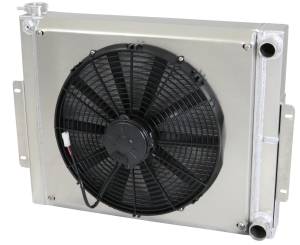 Wizard Cooling Inc - Wizard Cooling - 1976-1986 Jeep CJ Crossflow (Chevy V8, LS) Aluminum Radiator (w/ Brush Fans & Shroud) - 1015-108LSHP - Image 1