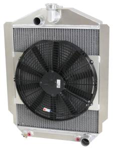 Wizard Cooling Inc - Wizard Cooling - 1940-1941 Chevrolet Street Rod Aluminum Radiator (w/ Brush Fan) - 10504-101LP - Image 1