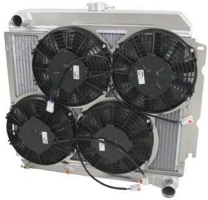 Wizard Cooling - 1966-1969 22" Core Mopar Aluminum Radiator w/ Brush Fan(s) - 1635-119LP