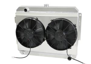 Wizard Cooling - 1966-1969 26" (S/B) Mopar Applications Aluminum Radiator (W/ Brush Fans) - 1638-102PD