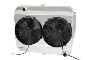 Wizard Cooling - 1966-1969 26" (S/B) Mopar Applications Aluminum Radiator (W/ Brush Fans) - 1638-102PDX