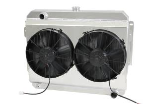 Wizard Cooling - 1966-1969 26" (S/B) Mopar Applications Aluminum Radiator (W/ Brush Fans) - 1638-112PD