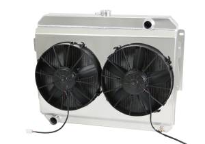 Wizard Cooling - 1966-1969 26" (B/B) Mopar Applications Aluminum Radiator (W/ Brush Fans) - 1640-102PD