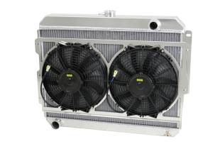 Wizard Cooling - 1966-1969 26" (B/B) Mopar Applications Aluminum Radiator (W/ Brush Fans) - 1640-103LP