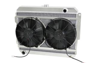 Wizard Cooling - 1966-1969 26" (B/B) Mopar Applications Aluminum Radiator (W/ Brush Fans) - 1640-103PD