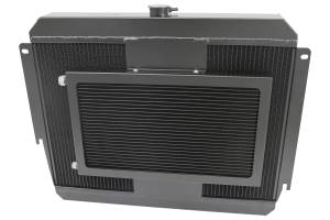 Wizard Cooling Inc - Wizard Cooling - 1966-1969 26" (B/B) Mopar Applications Aluminum Radiator (w/ BRUSHLESS FAN PACKAGE) - 1640-202BLACPC - Image 2