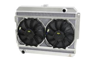 Wizard Cooling - 1966-1969 26" (B/B) Mopar Applications Aluminum Radiator (W/ Brush Fans) - 1640-203PD