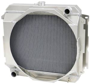 Wizard Cooling - 1970-1973 22" Mopar Applications (Passenger Side Inlet) Aluminum Radiator (W/ Mechanical Fan Shroud) - 1646-115