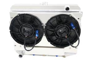 1970-73 26" B/B Mopar Applications Aluminum Radiator & (SHROUD w/ BRUSHLESS FANS) - 375-102BLX