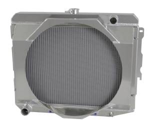 1970-73 26" B/B Mopar Applications Aluminum Radiator (w/ OEM Style Shroud) - 375-115