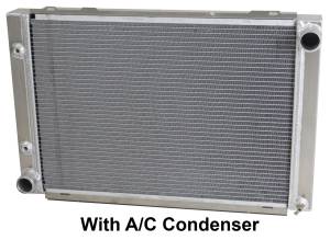 Wizard Cooling Inc - Wizard Cooling - 1966-1967 Lincoln Aluminum Radiator (w/ AC Condenser) - 41003-100AC - Image 2