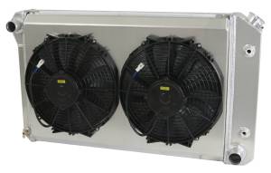 Wizard Cooling - 26.25" Various GM Applications Aluminum Radiator (Standard BRUSH Style Fans) - 562-112HP