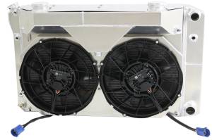 Wizard Cooling Inc - Wizard Cooling - 26.25" Various GM Applications Aluminum Radiator (LS SWAP, BRUSHLESS Fan Options) - 562-202LSBLACINXX - Image 10